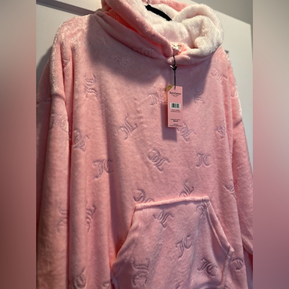 Juicy Couture Blanket Hoodie – Wearable Hooded Blanket Loungewear L/XL Pink NWT - Picture 4 of 8